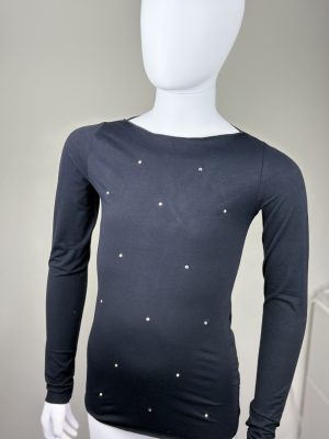 Morfeo top, Colorado fabric, black, crystals